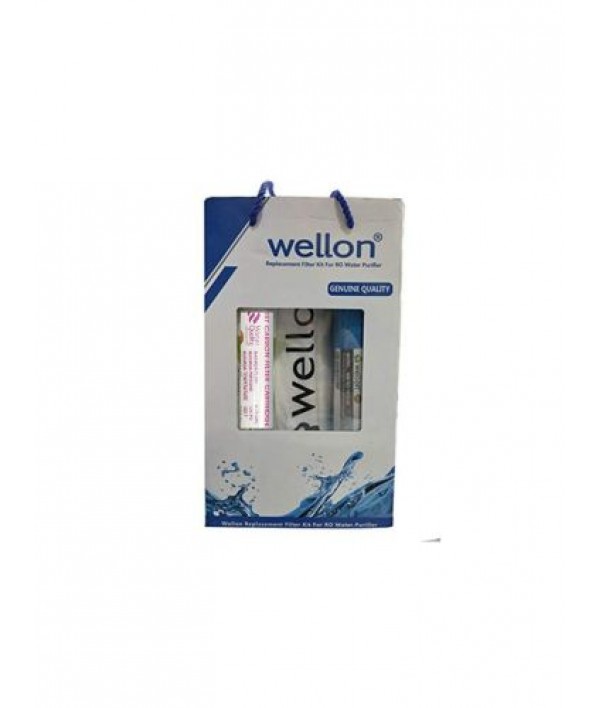 WELLON 10 INCH (80 GPD Membrane + 10" PP + Inline Set) for All Type of undersink Water purifire (Combo Box)